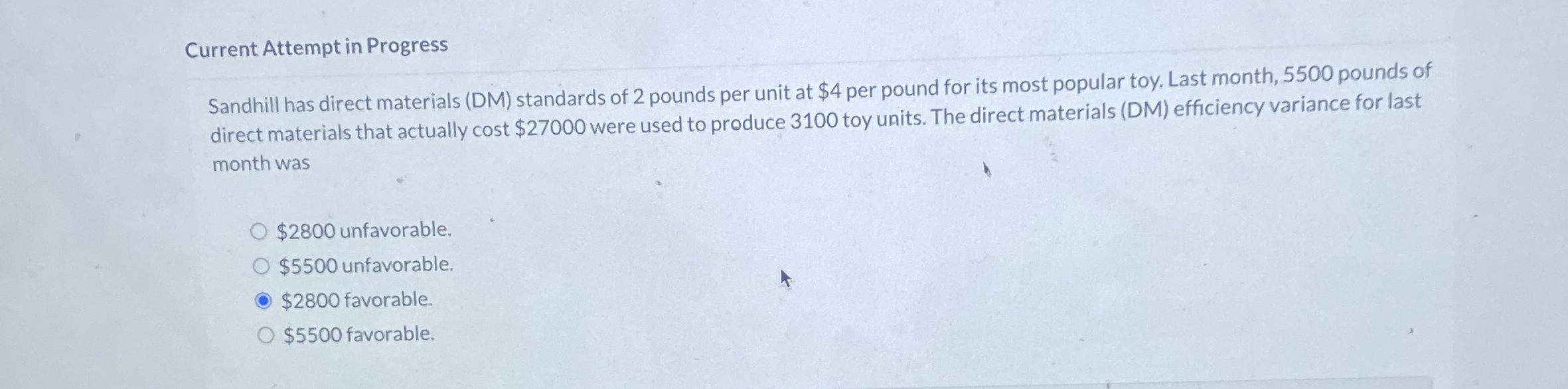 Current Attempt in Progress Sandhill has direct