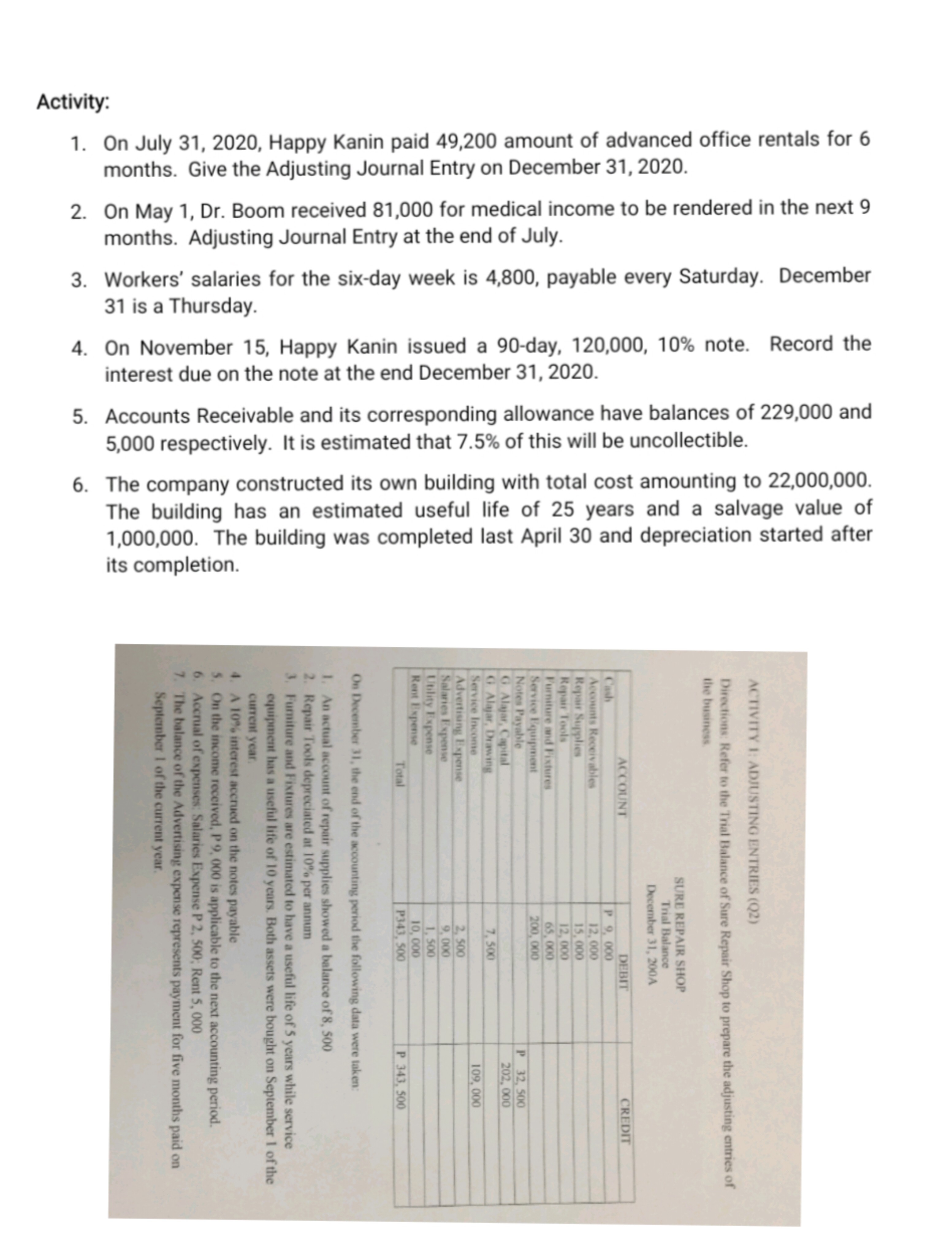Help please. Activity and Assignment. Other info
