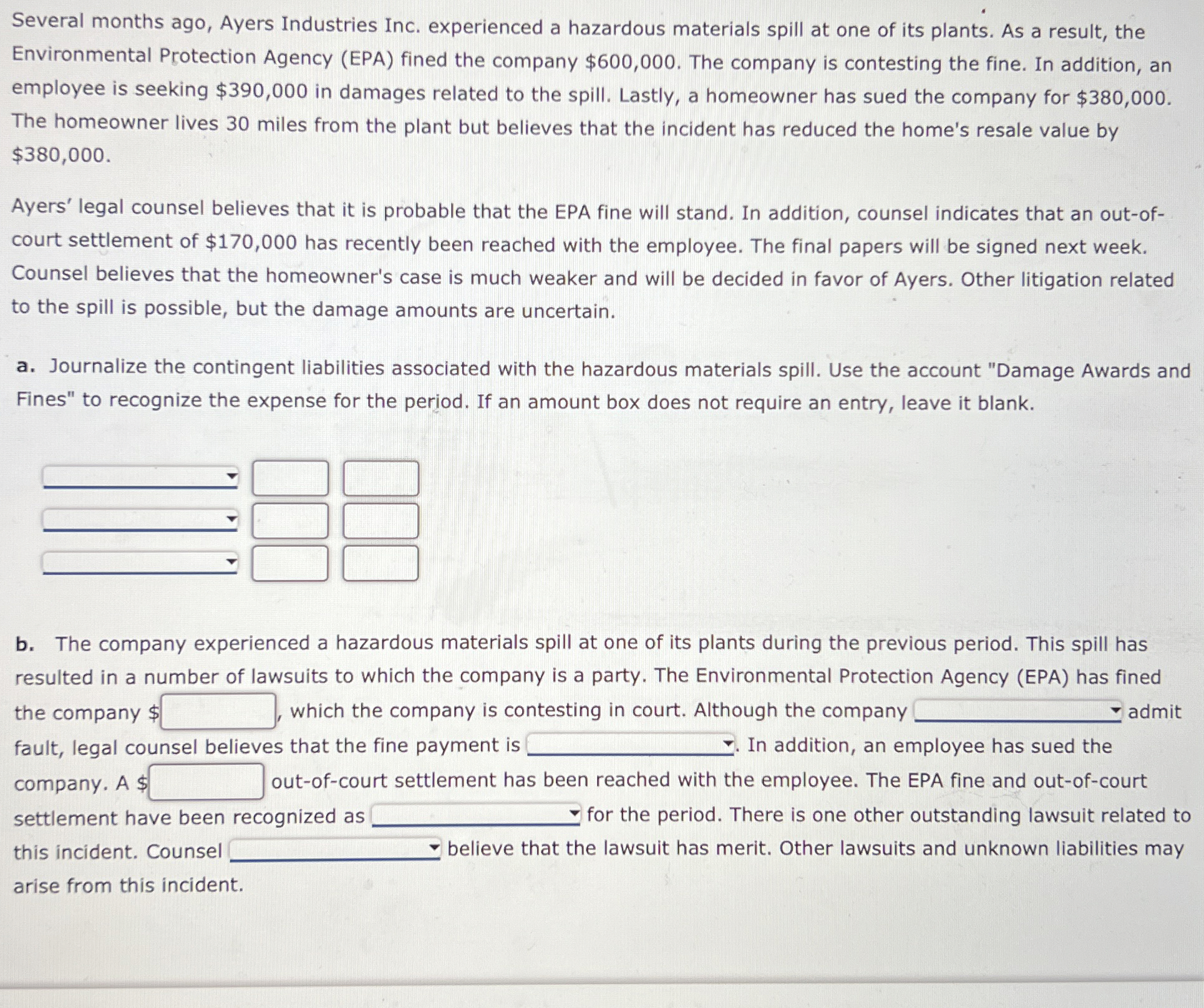 Several months ago, Ayers Industries Inc.