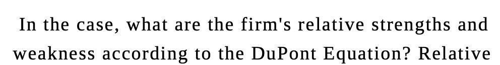 In the case, what are the firm's relative