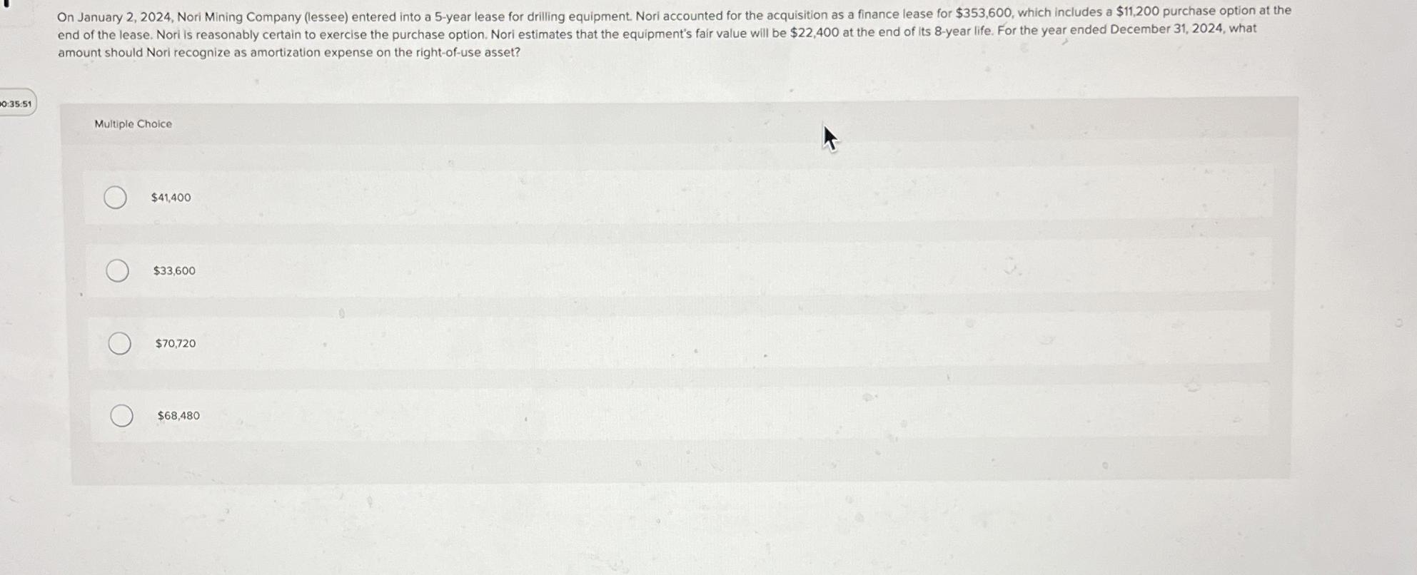amount should Nori recognize as amortization