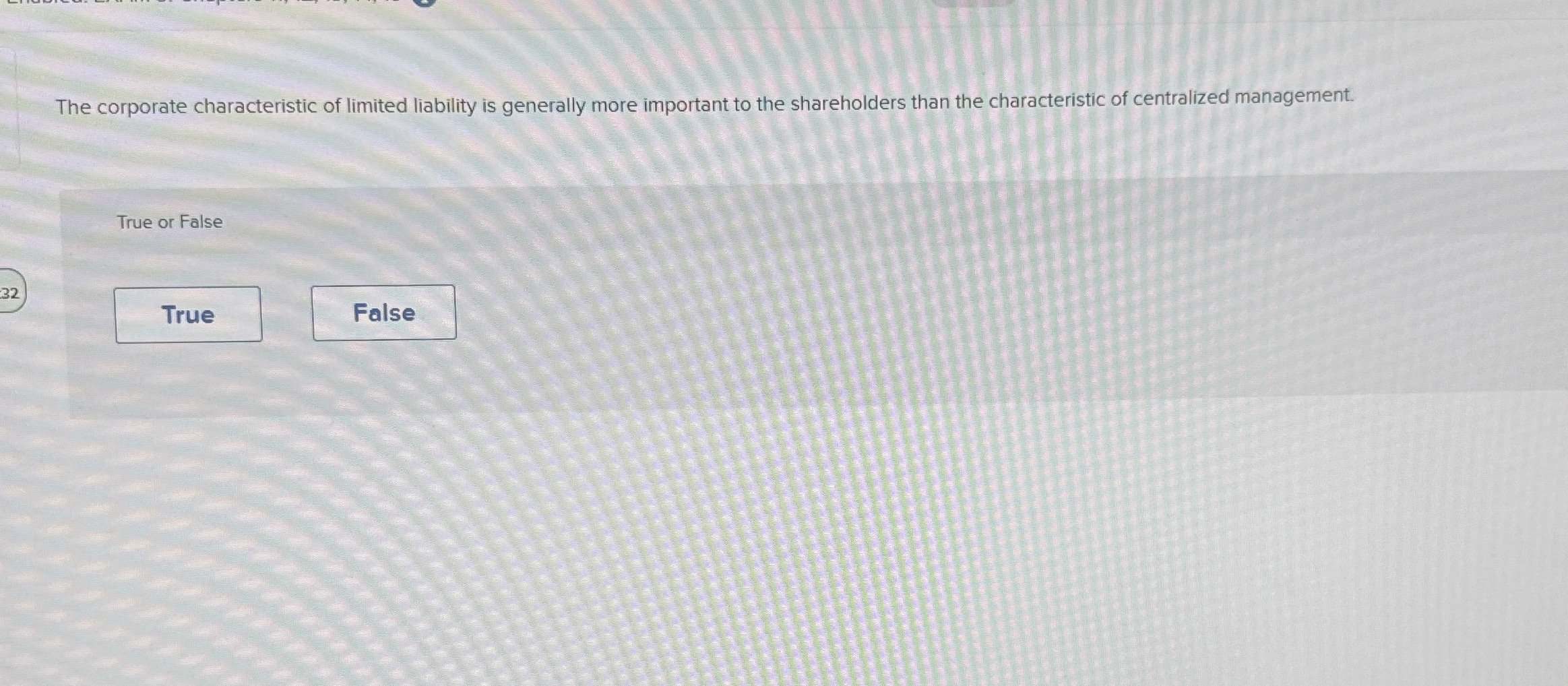 The corporate characteristic of limited liability