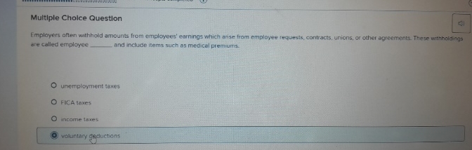 Multiple Cholce Question Employers often withold