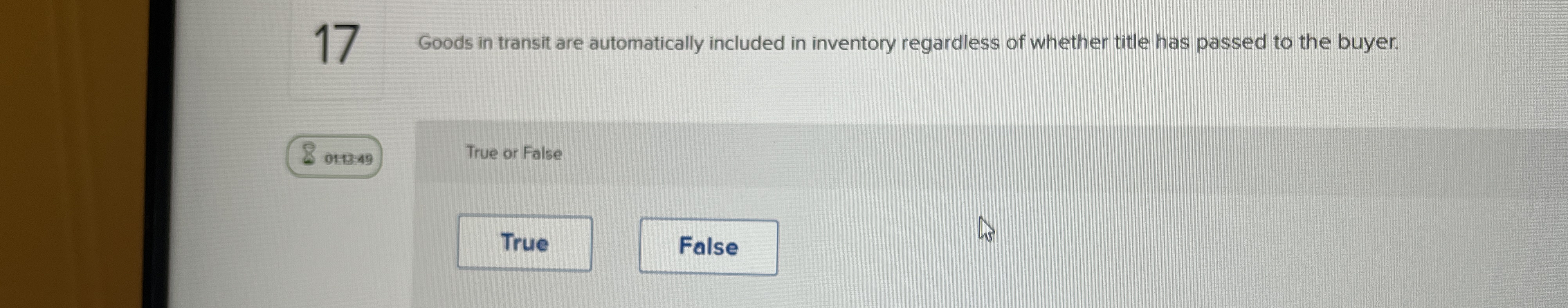 1 7 Goods in transit are automatically included