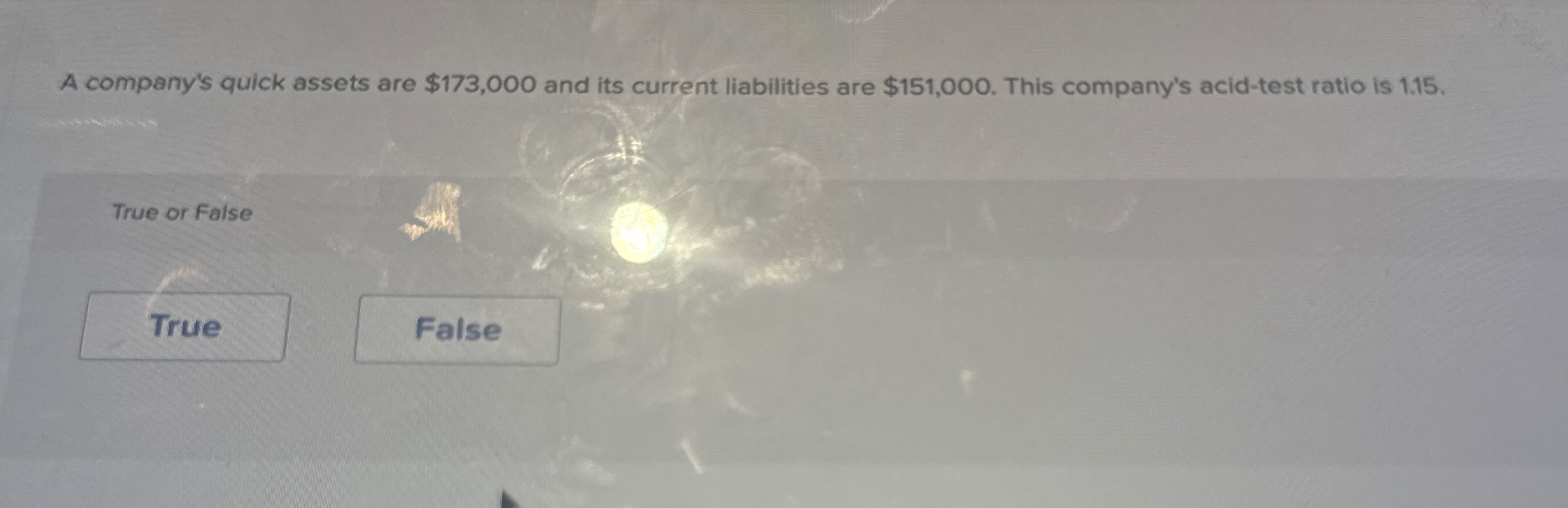 A company's quick assets are $ 1 7 3 , 0 0 0 and