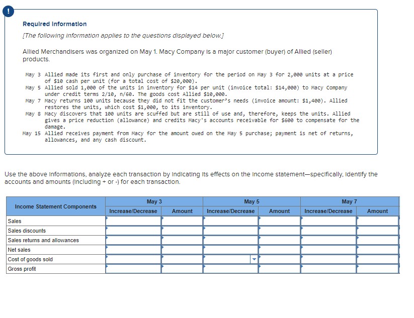 Required Information [The following Information