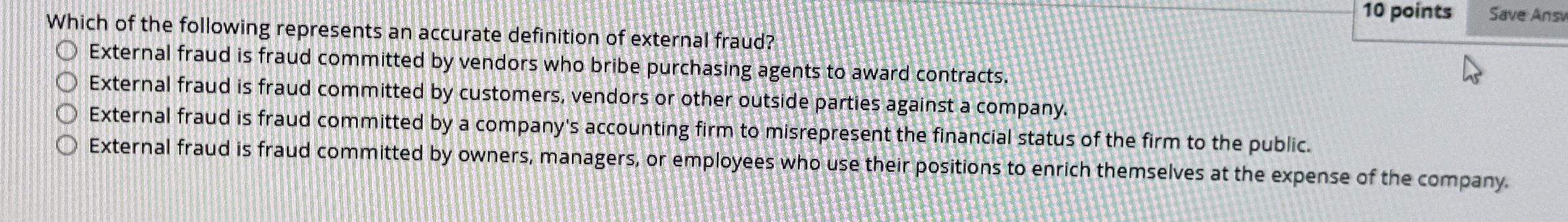 Which of the following represents an accurate