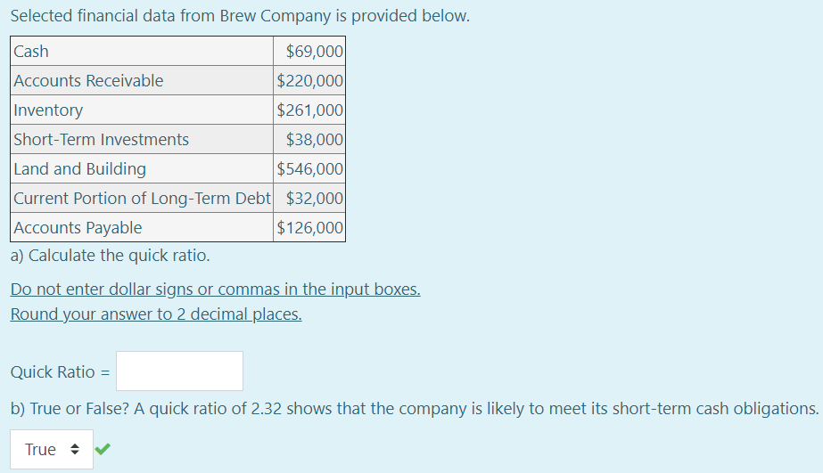 Cash $69,000 Accounts Receivable $220,000
