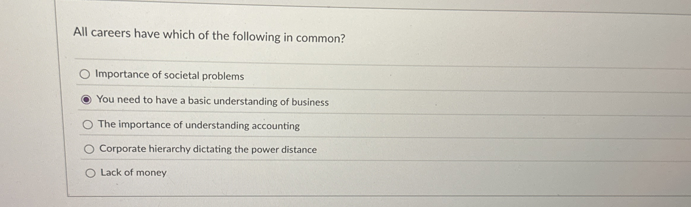 All careers have which of the following in