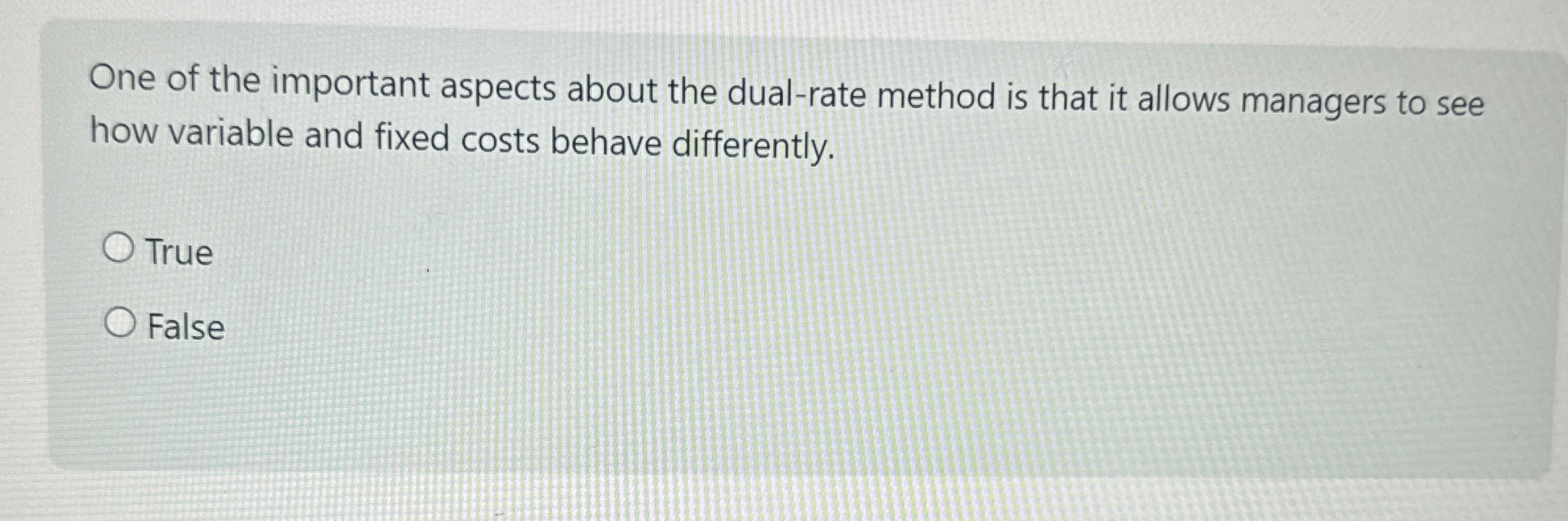 One of the important aspects about the dual -