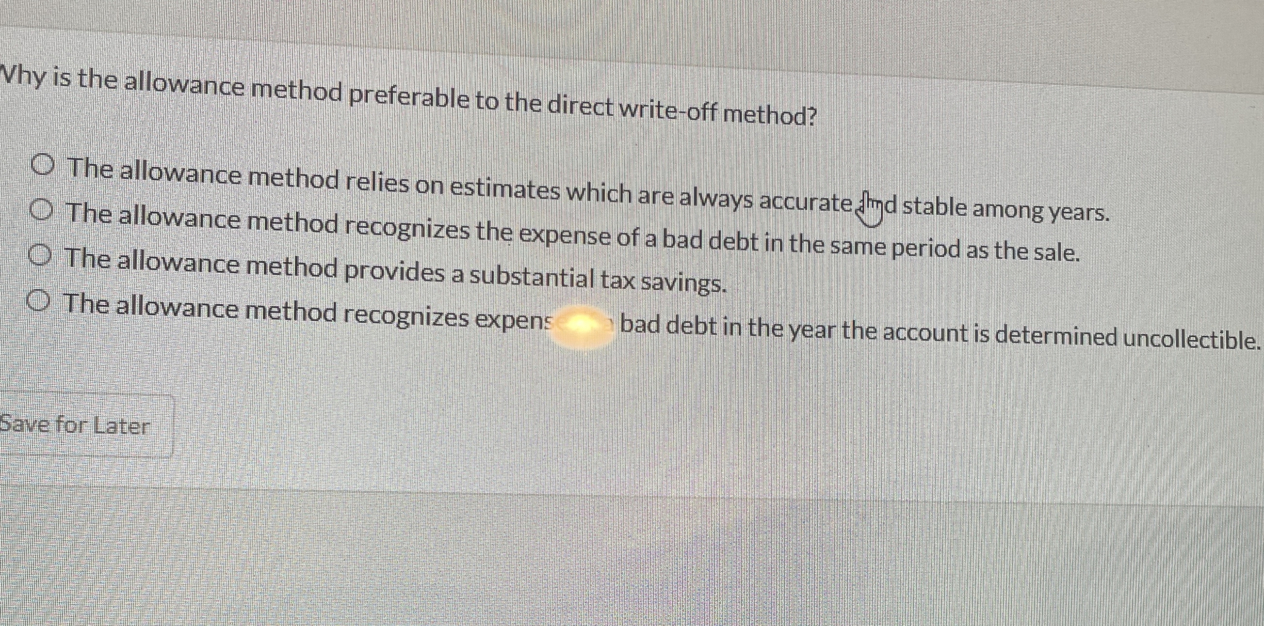 Why is the allowance method preferable to the