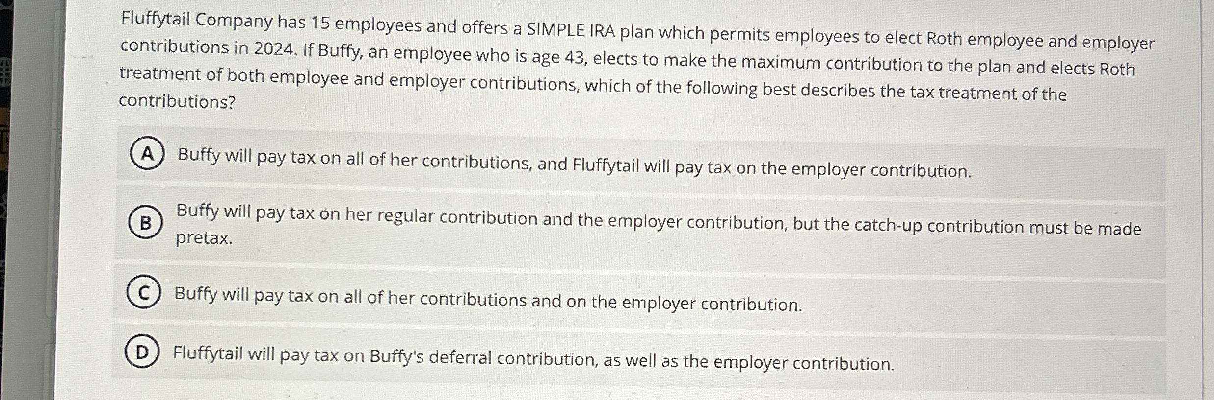 Fluffytail Company has 1 5 employees and offers a