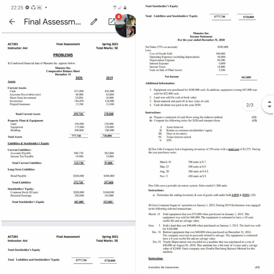 please solve it. 22:25 0 0 . Total