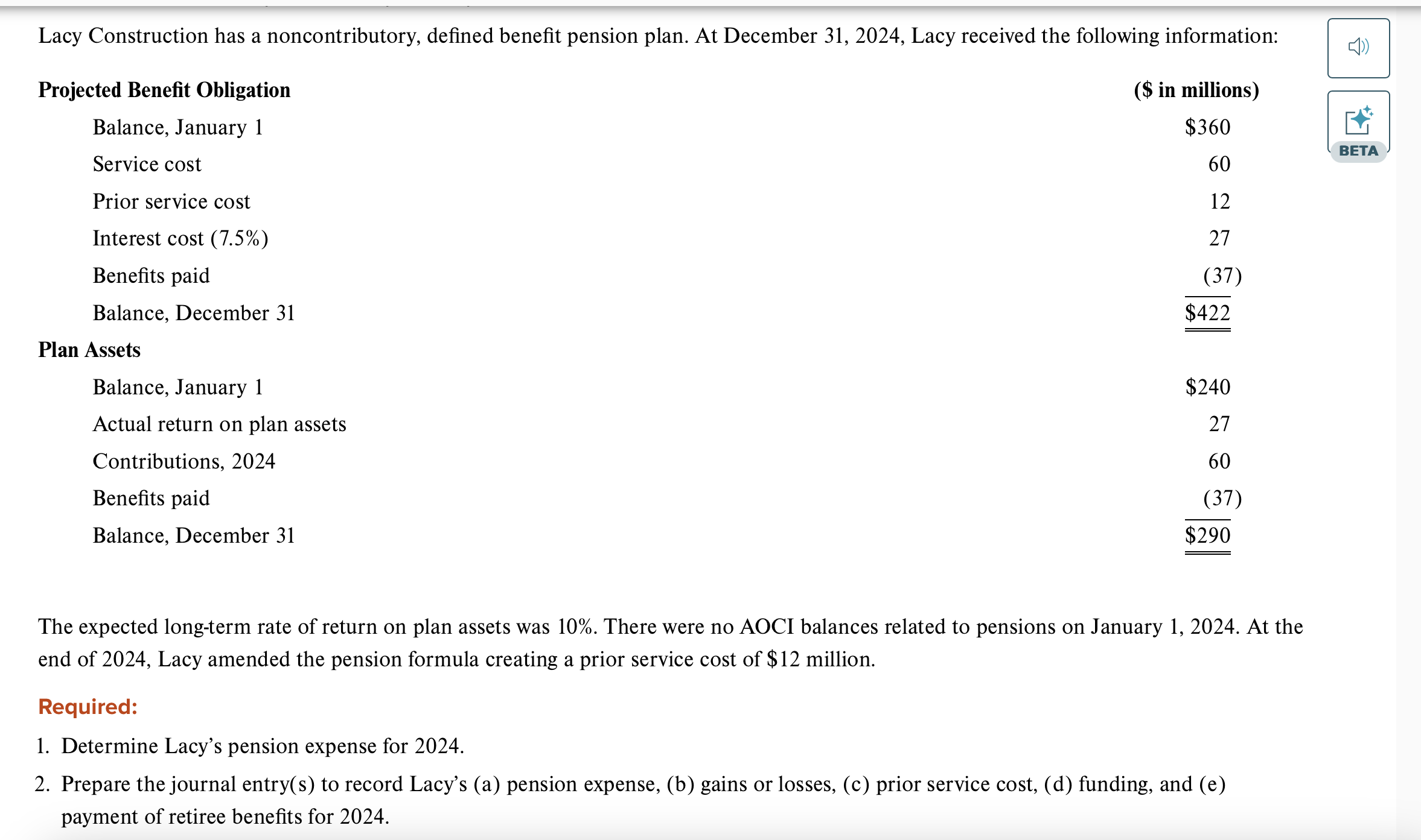 Lacy Construction has a noncontributory, defined