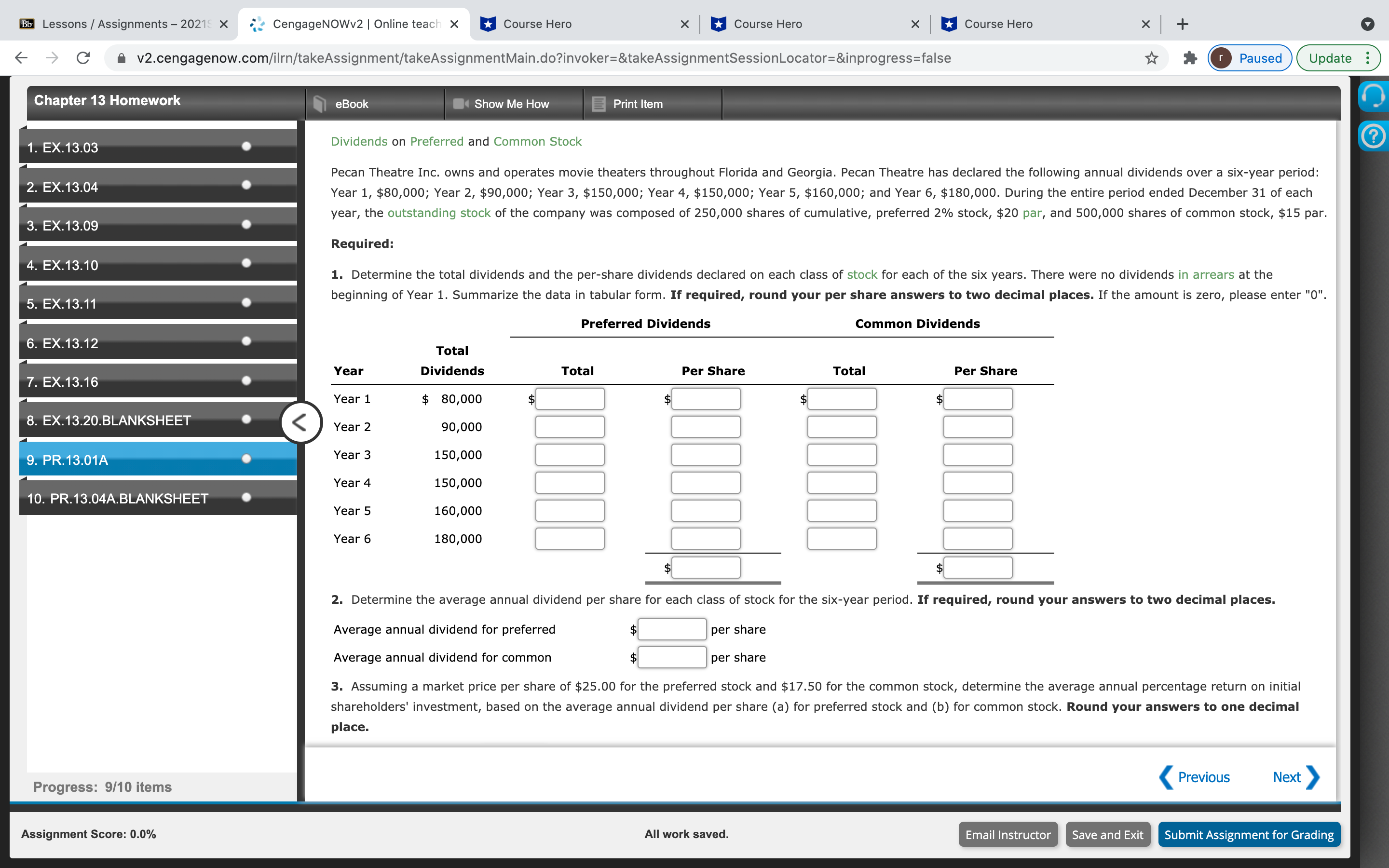 Chapter 13 Homework I need help with these two