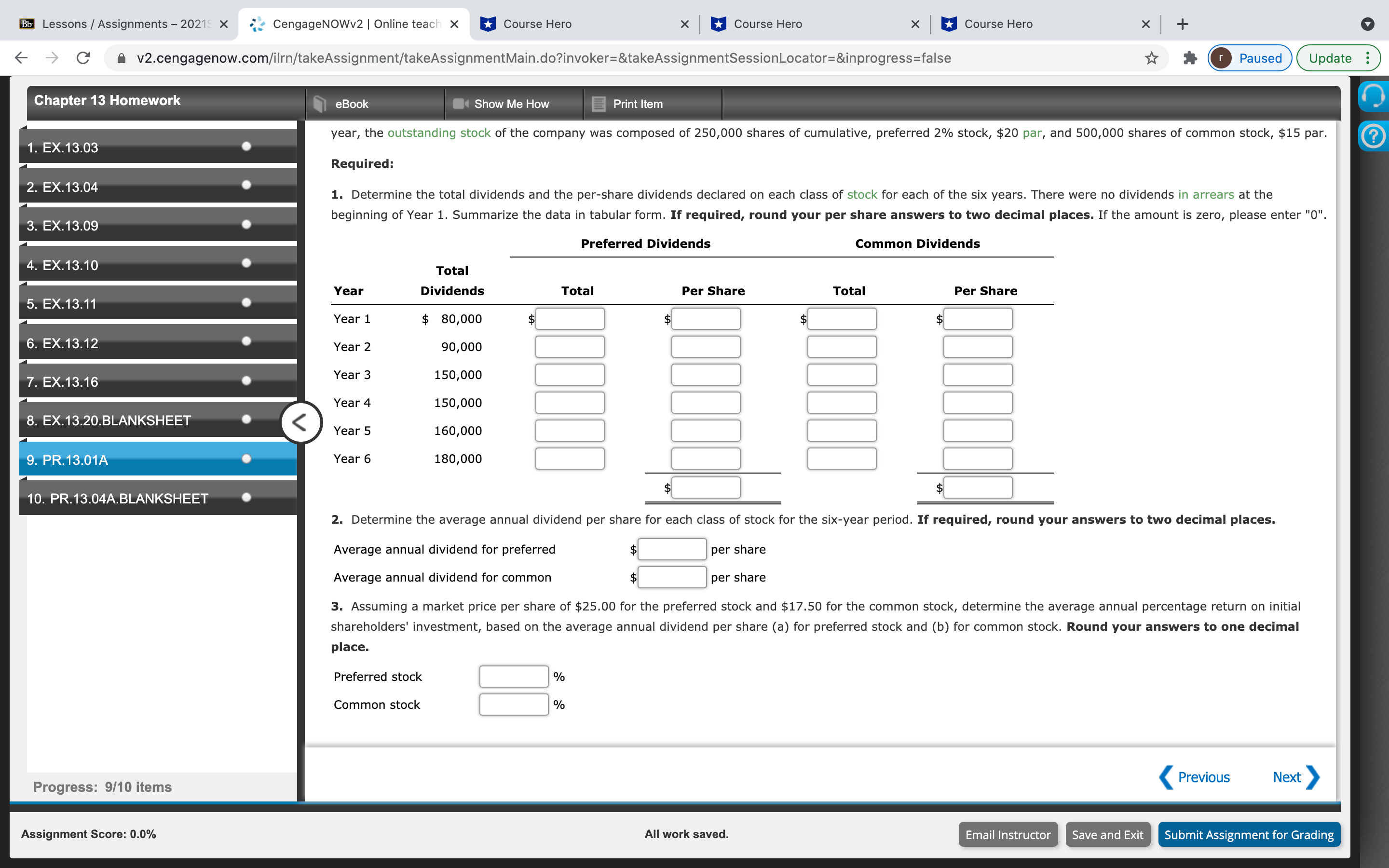 Chapter 13 Homework I need help with these two