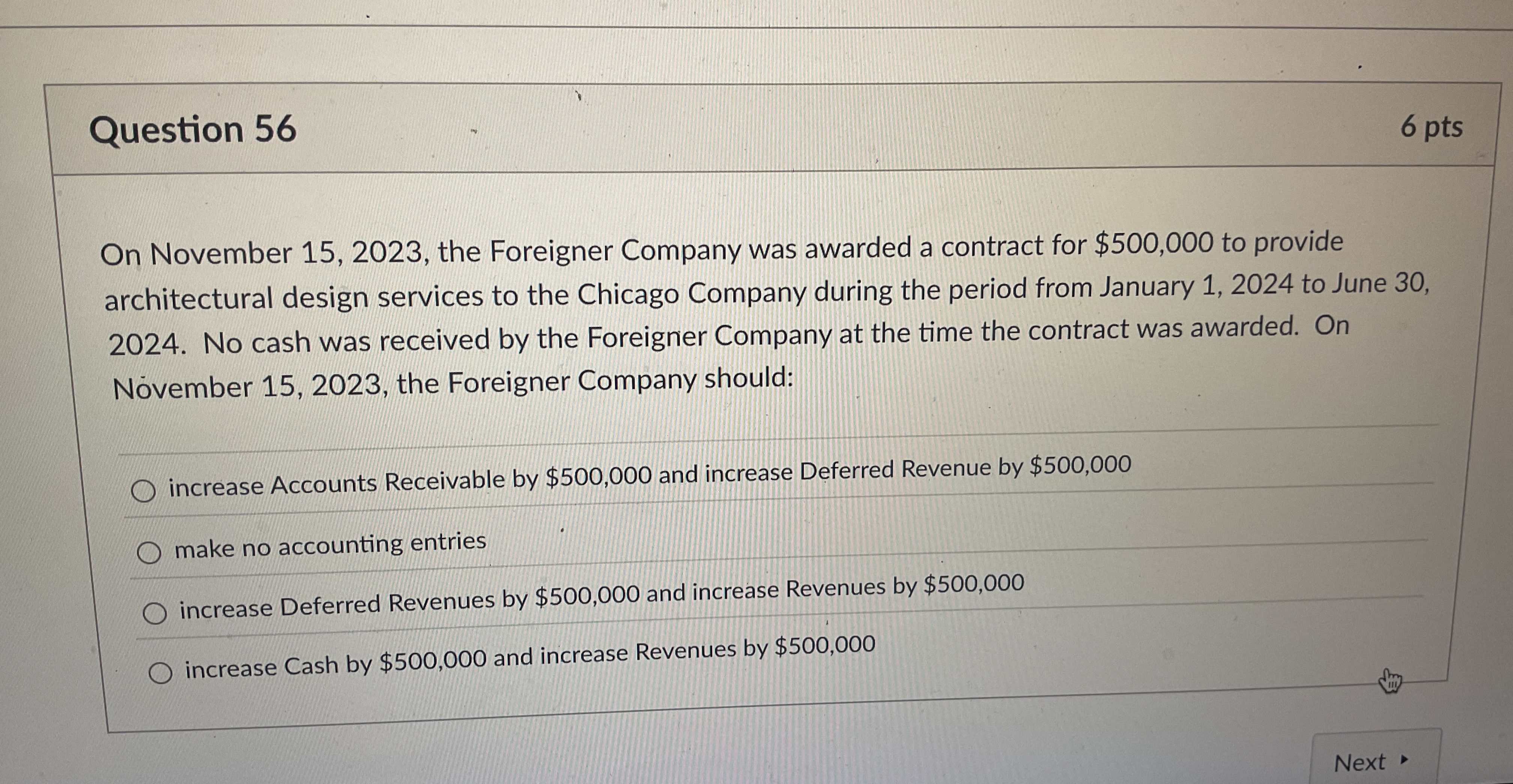 Question 5 6 6 pts On November 1 5 , 2 0 2 3 ,