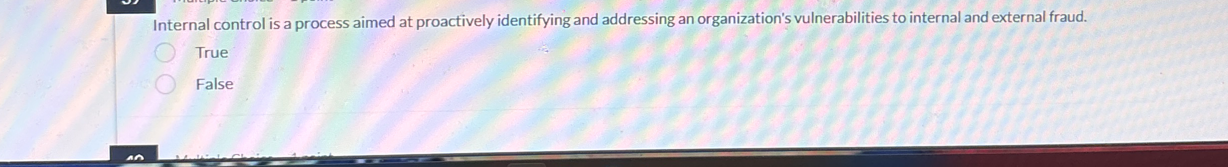 Internal control is a process aimed at