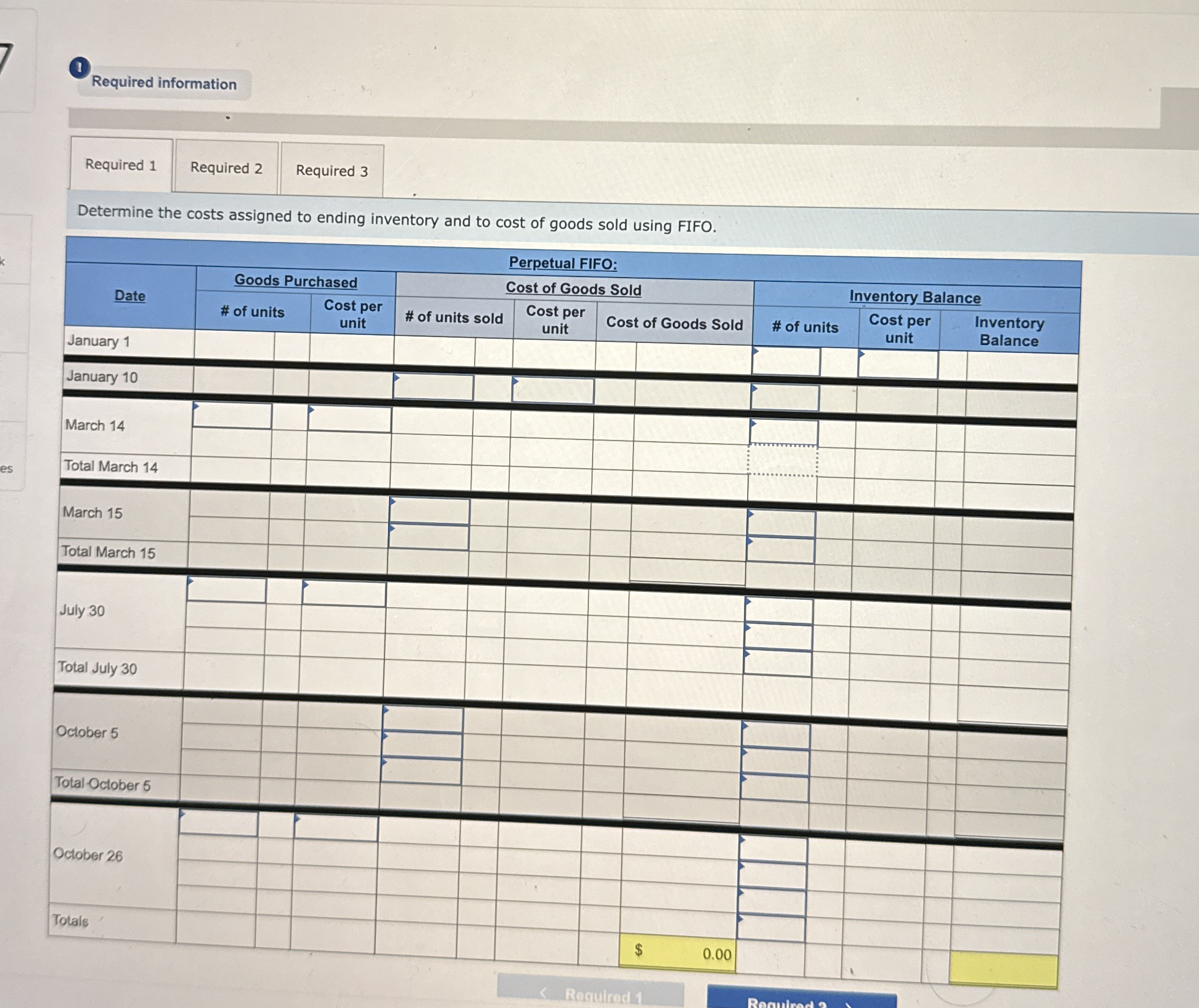 Required information Required 1 Determine the