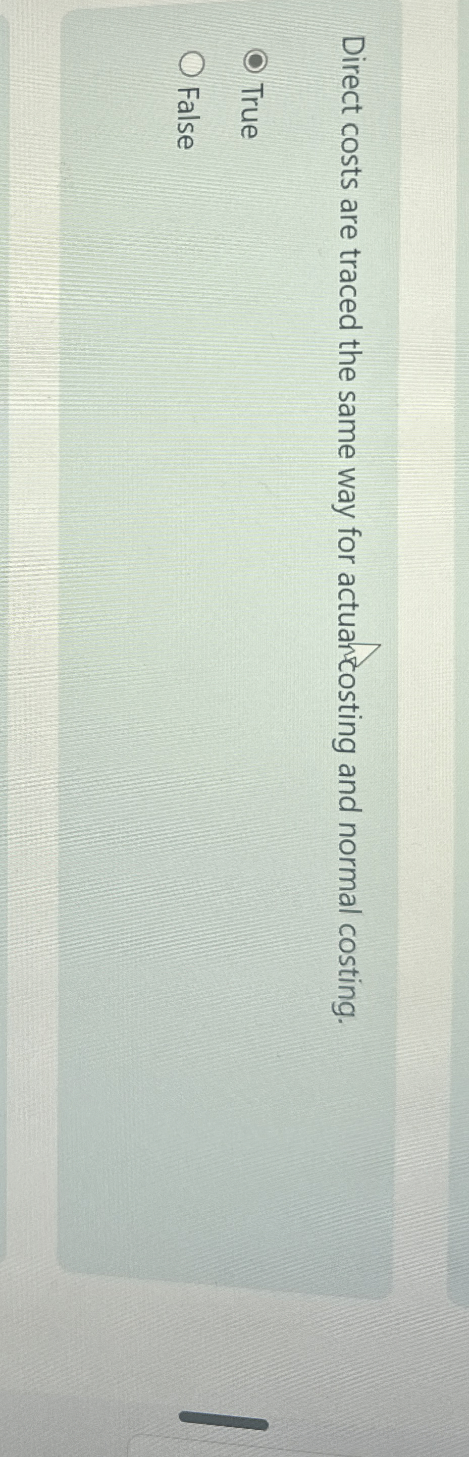 Direct costs are traced the same way for