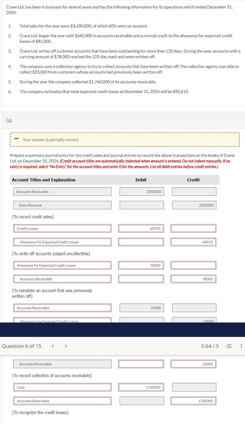 ( To record collection of accounts receivable )