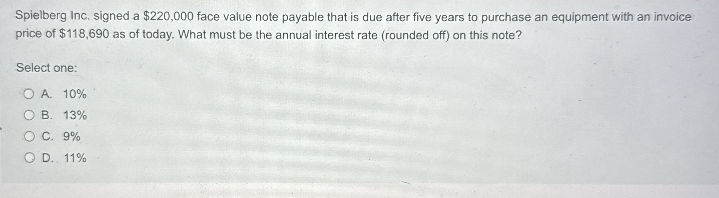 Spielberg Inc. signed a $ 2 2 0 , 0 0 0 face