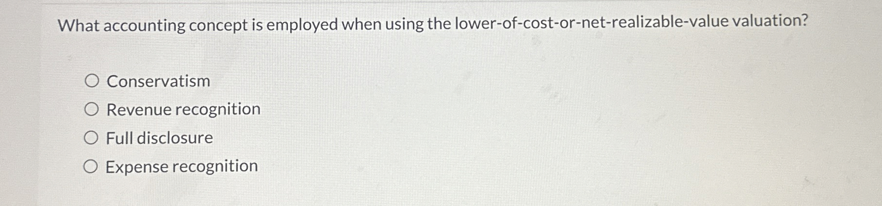 What accounting concept is employed when using