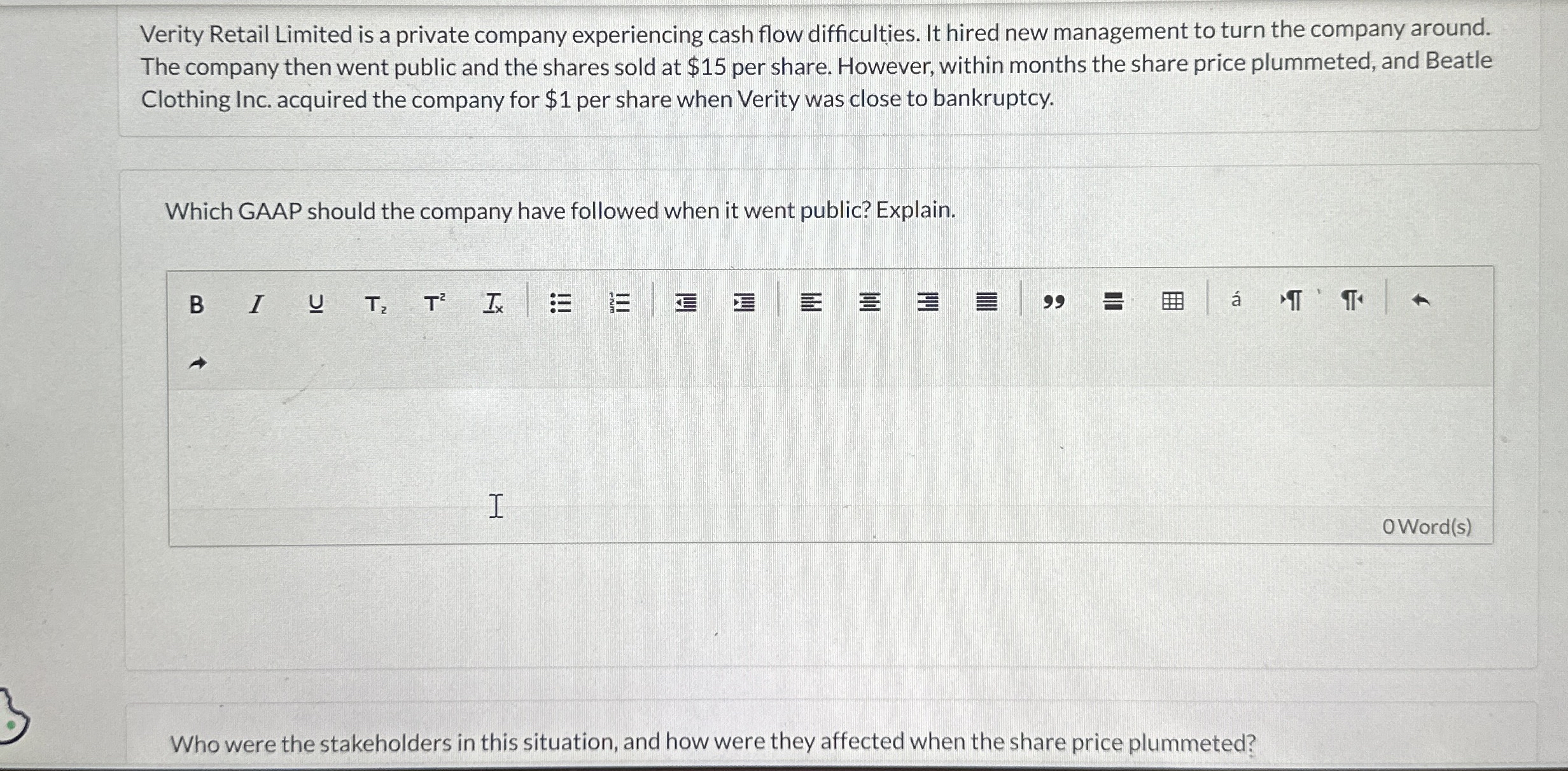 Verity Retail Limited is a private company