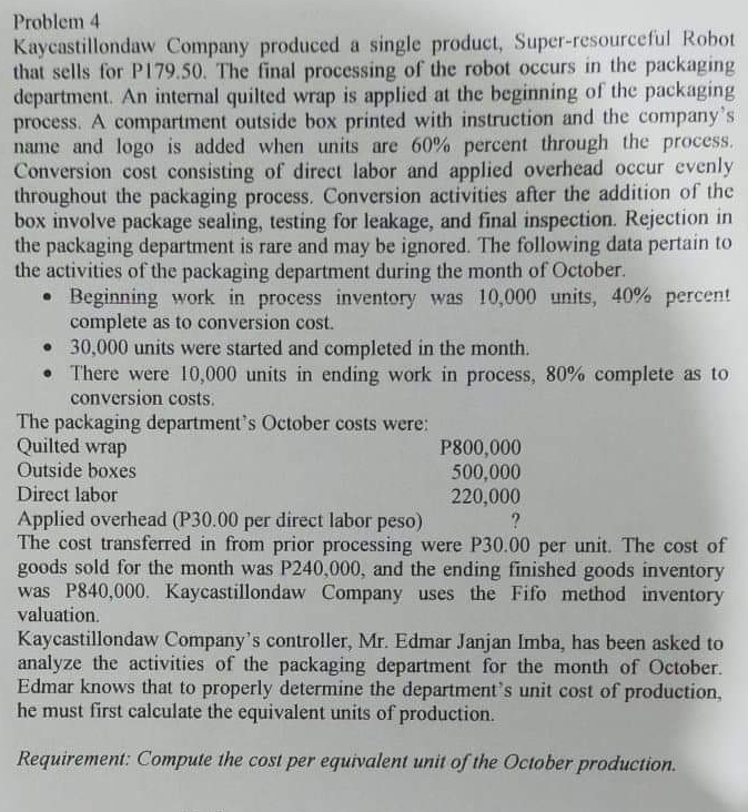 Help me, please. Problem 4 Kaycastillondaw