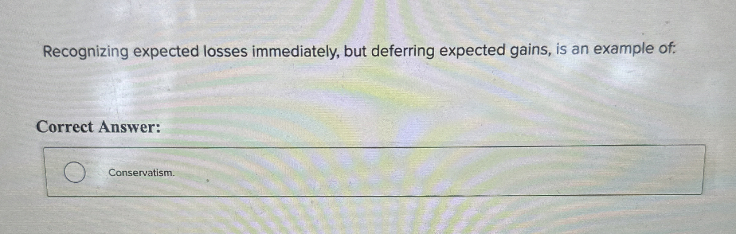 Recognizing expected losses immediately, but