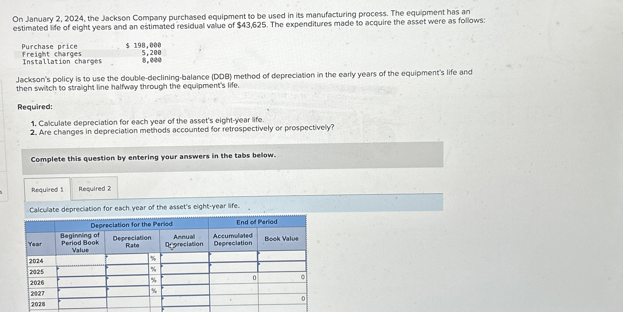 Exercise 1 1 - 1 5 ( Algo ) Double - declining -