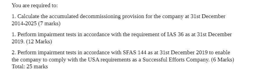 You are required to: 1. Calculate the accumulated