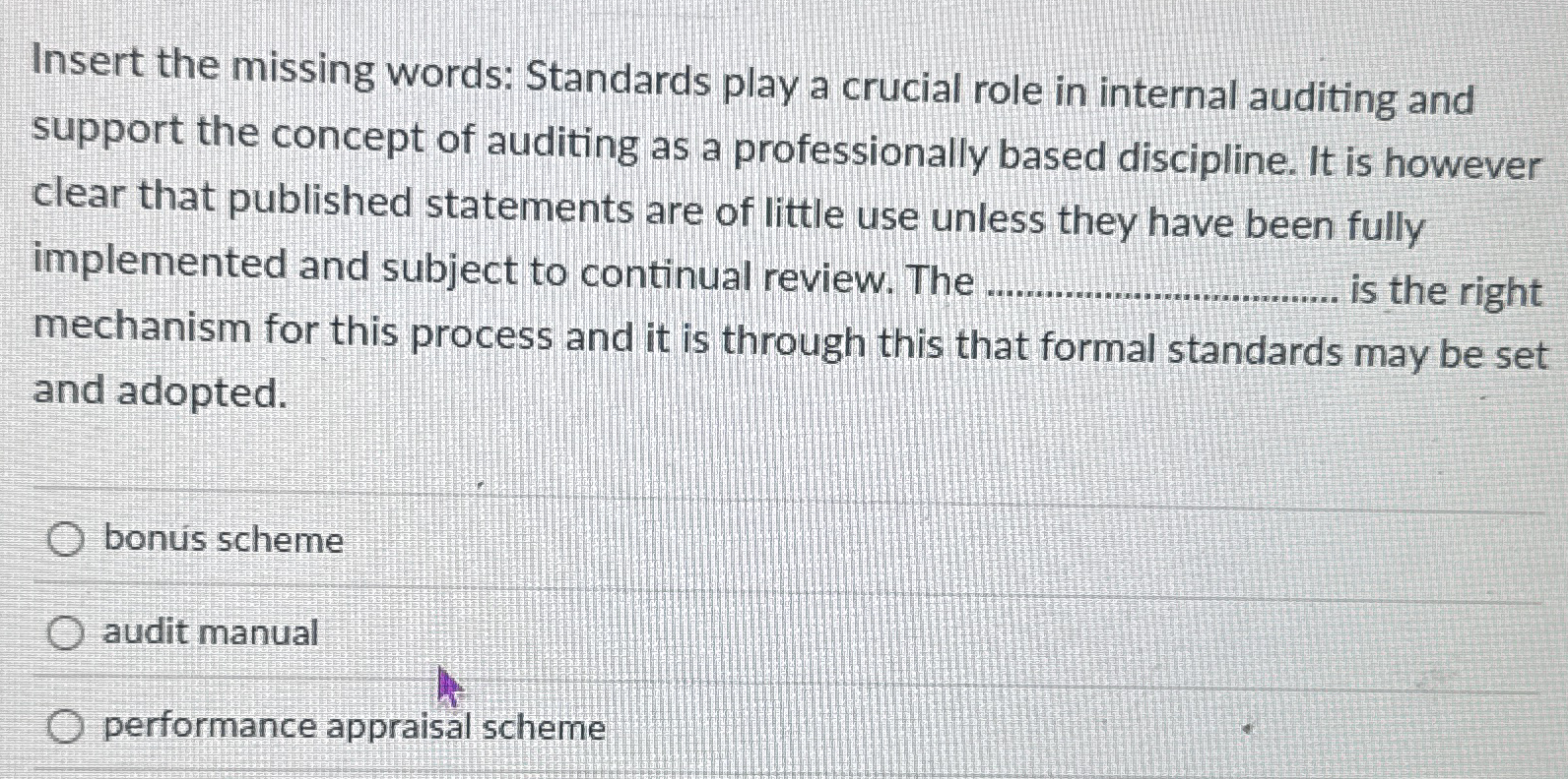 Insert the missing words: Standards play a