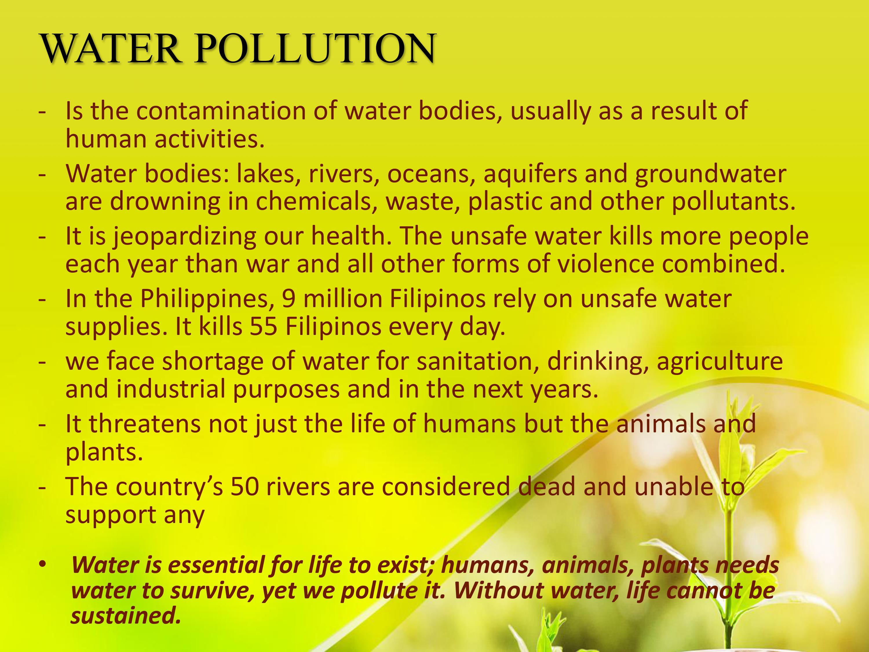 Make a reflection paper about the Environmental