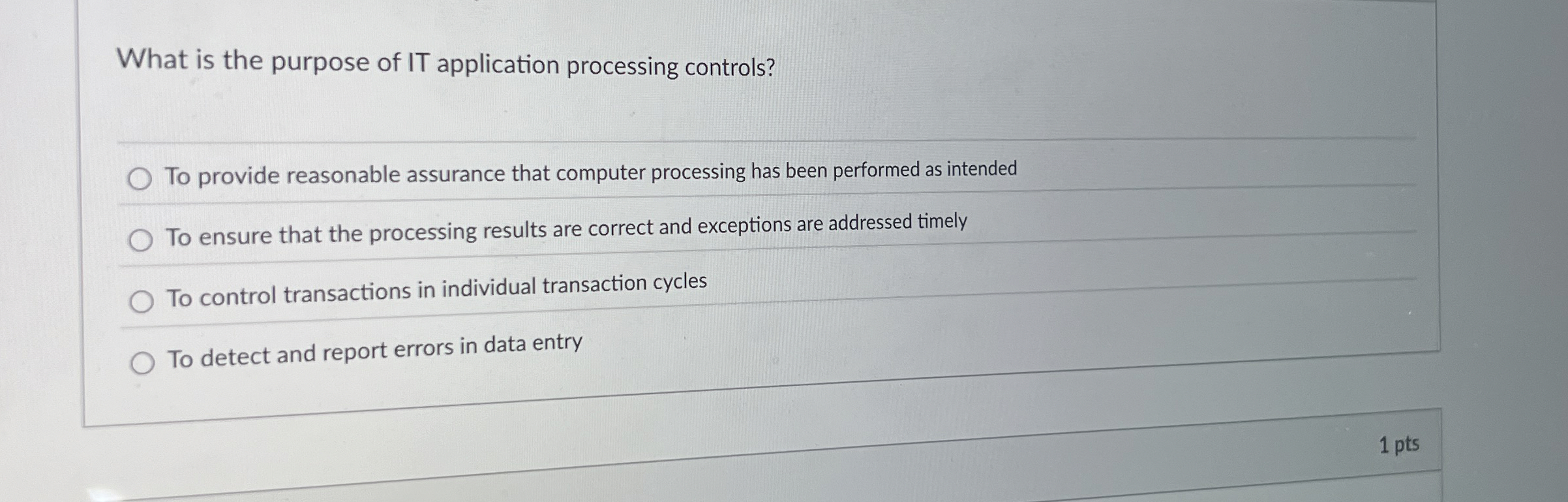 What is the purpose of IT application processing