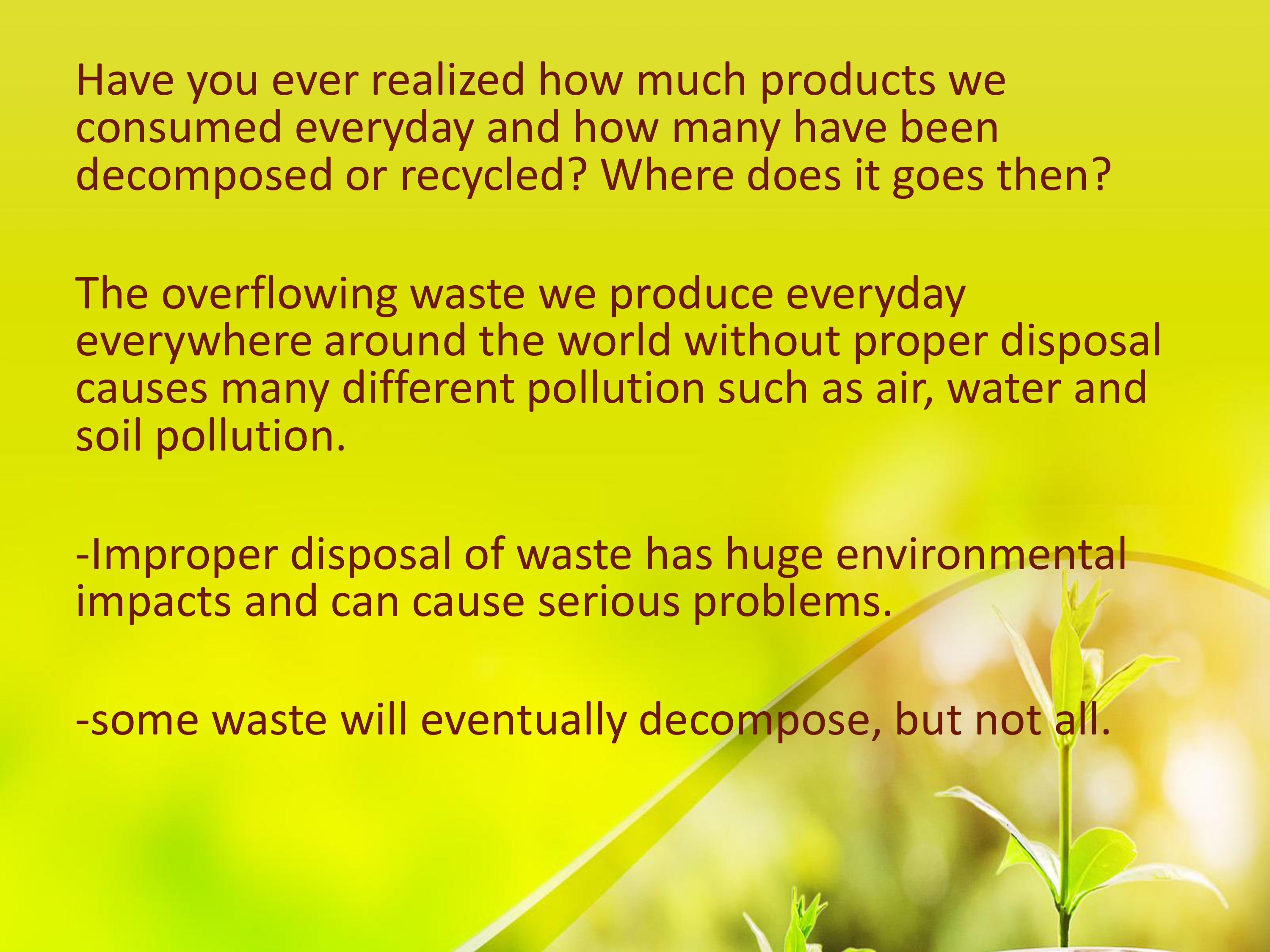 Make a reflection paper about the Environmental