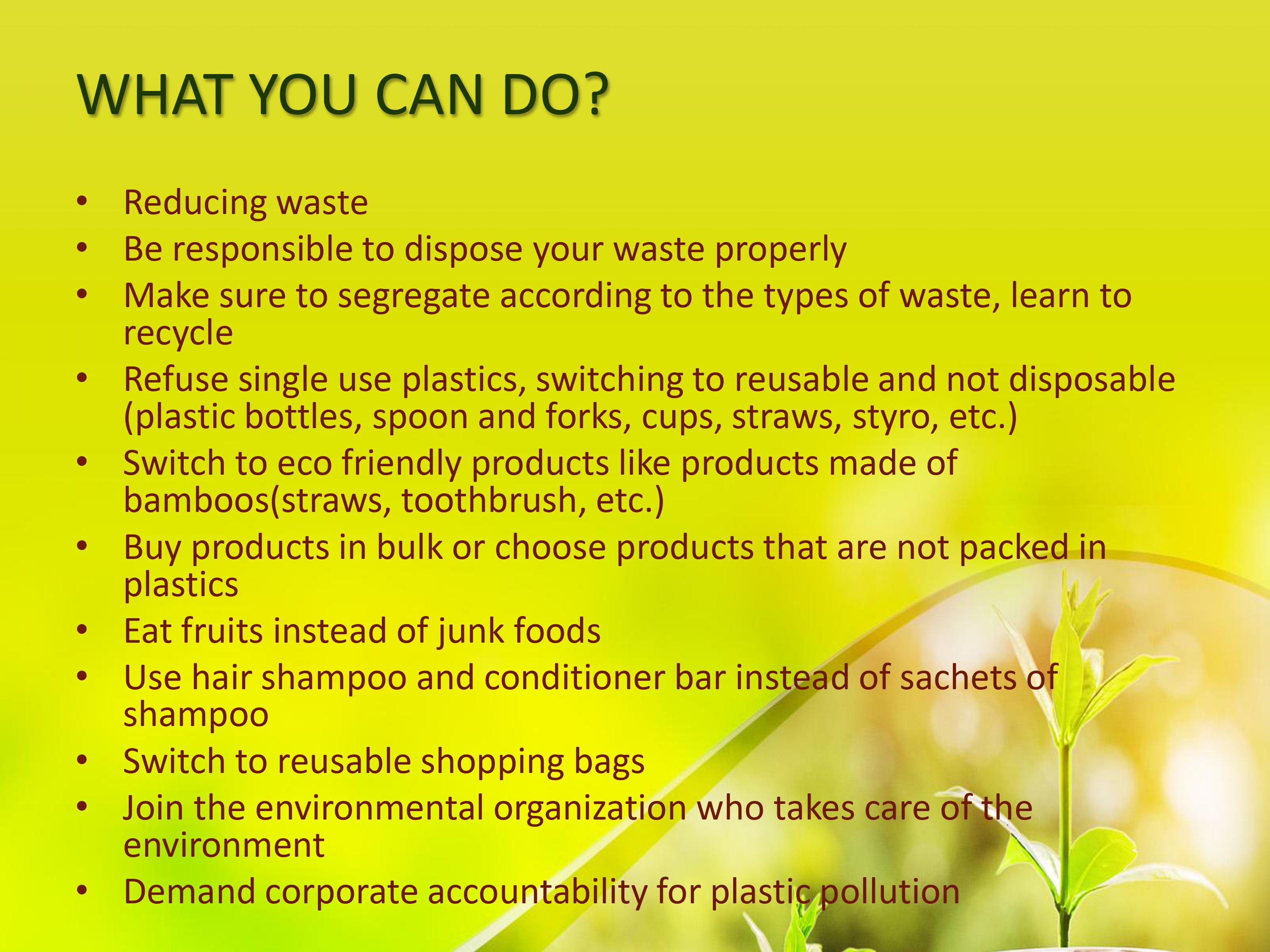 Make a reflection paper about the Environmental