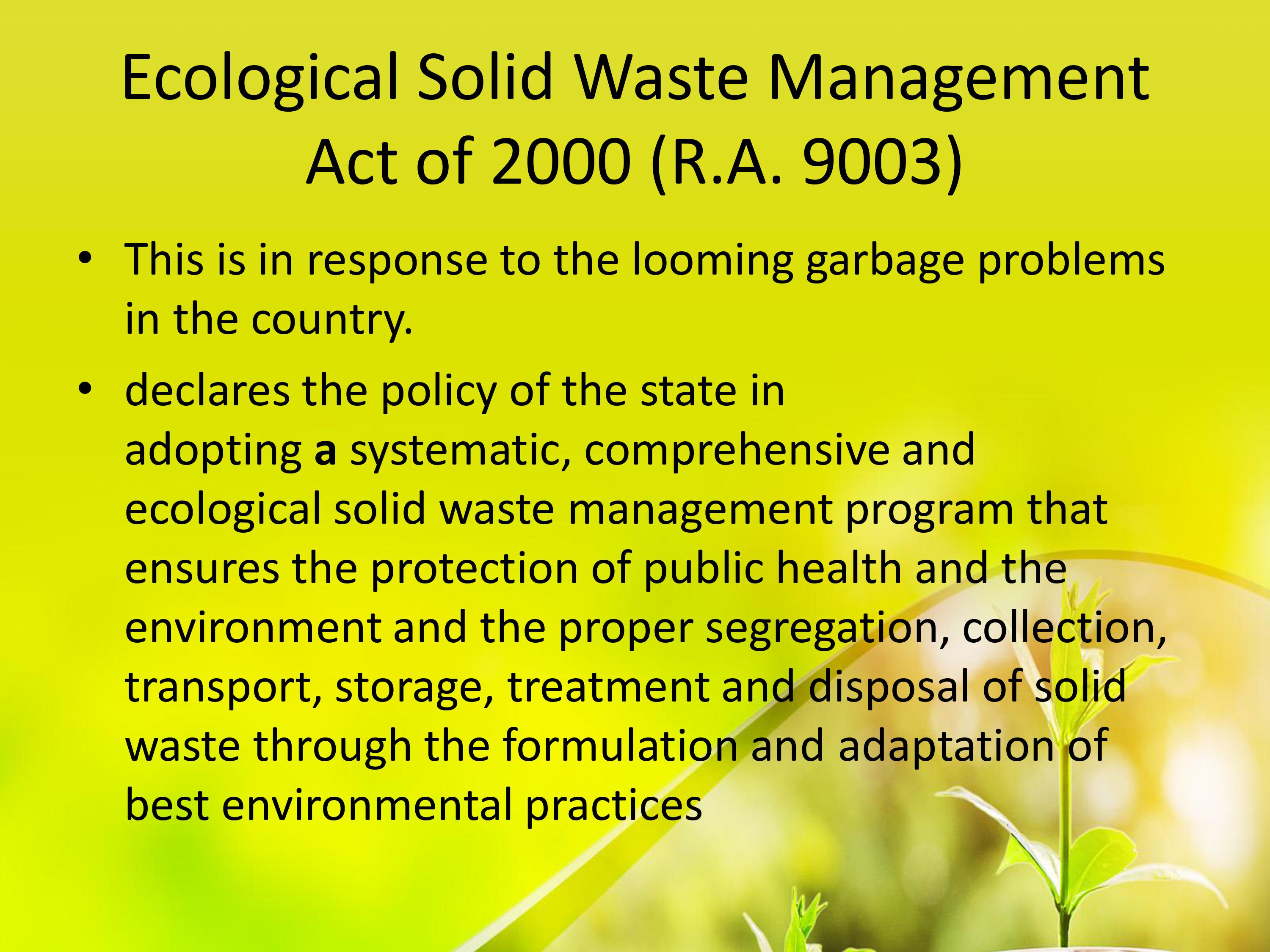 Make a reflection paper about the Environmental