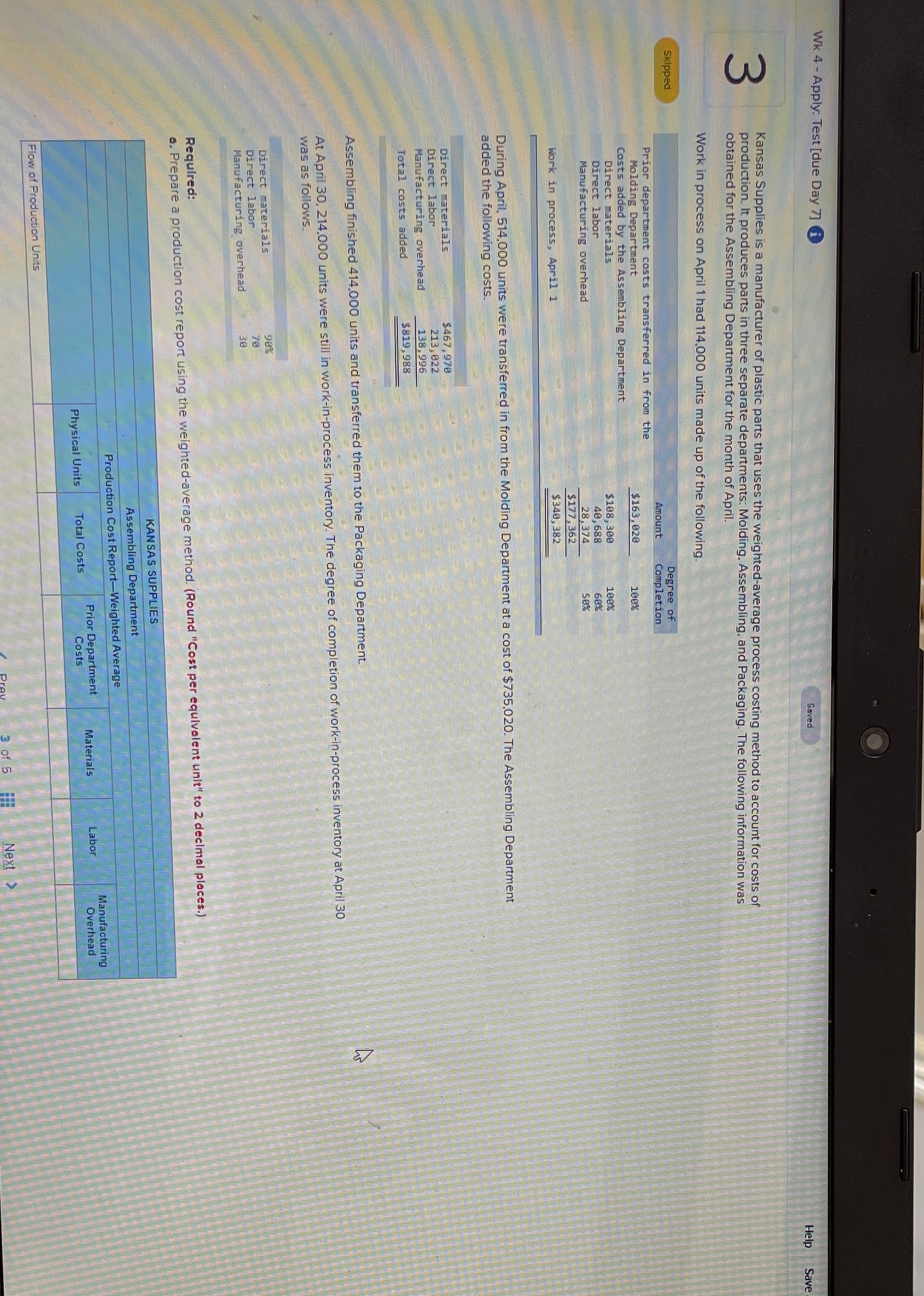 Practice Wk 4 - Apply: Test [due Day 7] ) Saved