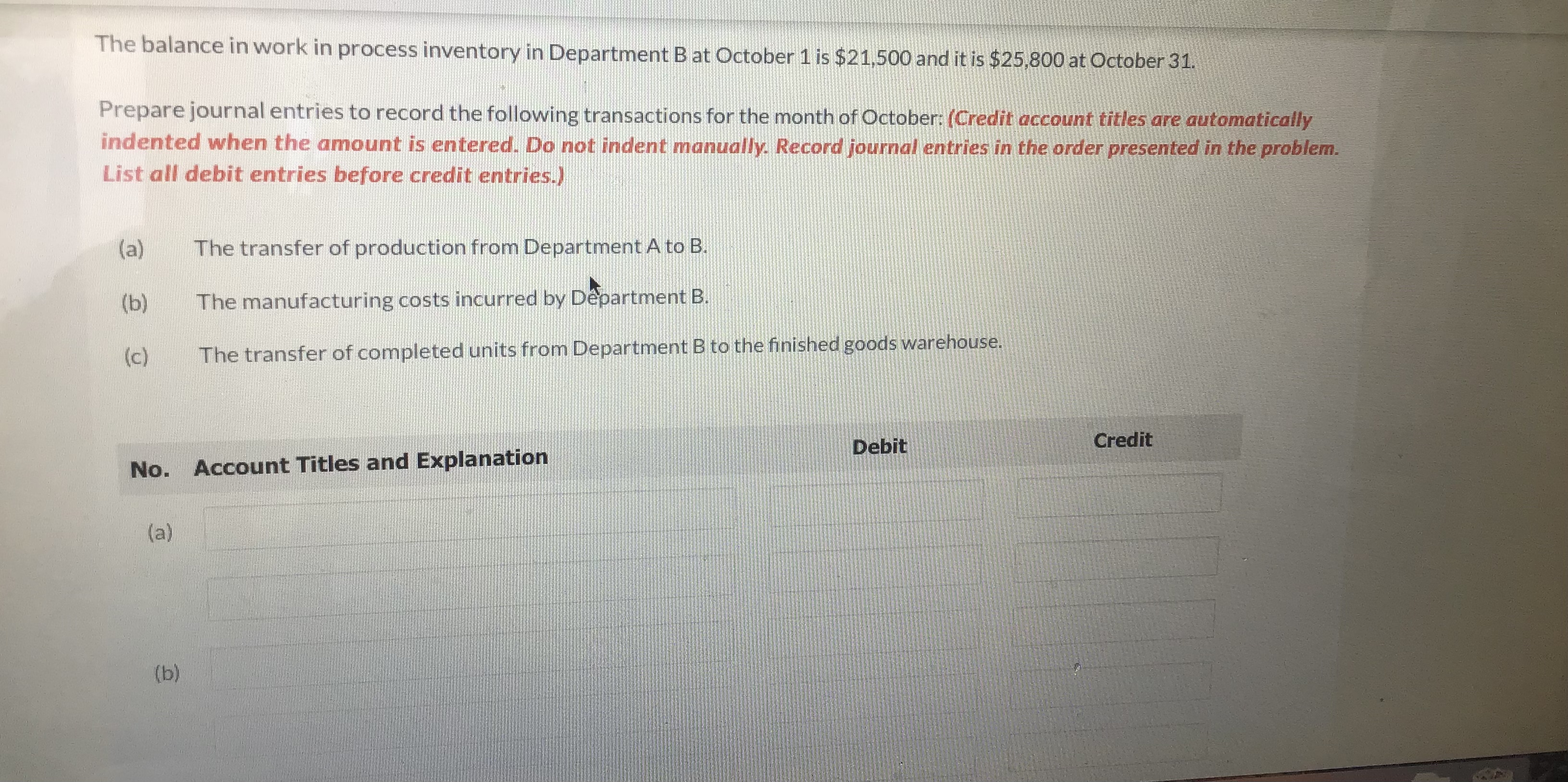 Bridgeport Industries uses a process cost system.