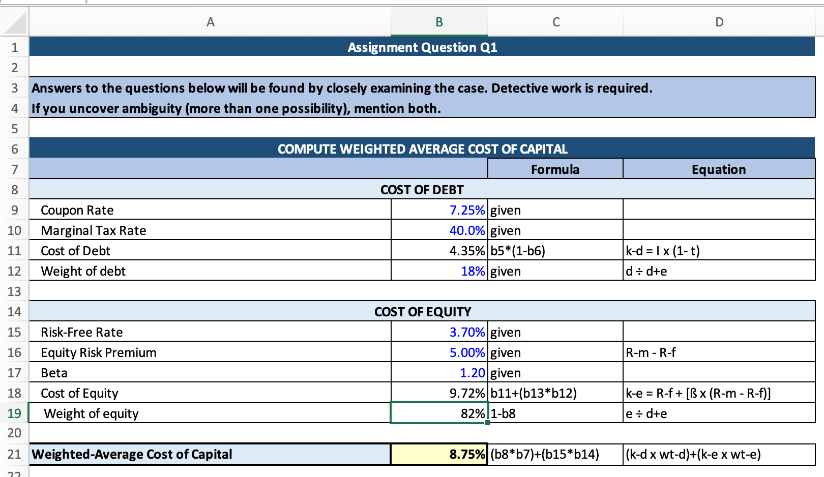 A B C D Assignment Question Q1 N 3 Answers to the