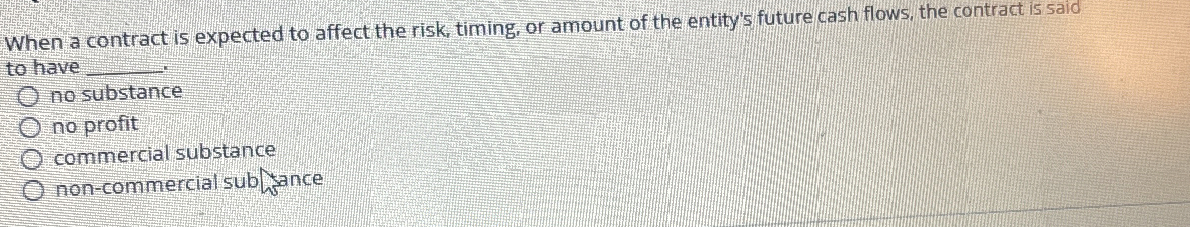 When a contract is expected to affect the risk,