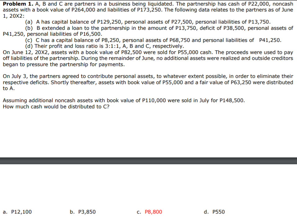 Topic: Partnership need solutions please Answers:
