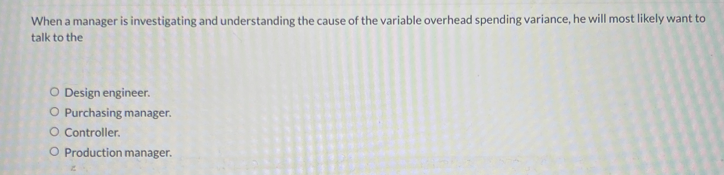 When a manager is investigating and understanding