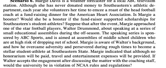 Scenario o. Margie Davis is a weather forecaster