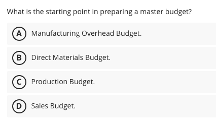 What is the starting point in preparing a master