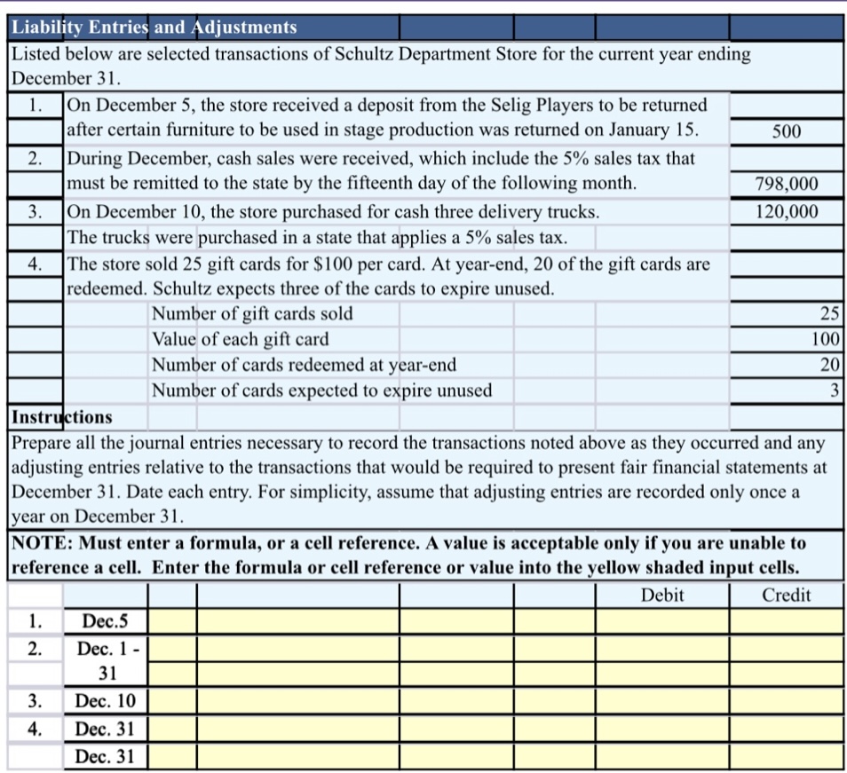 I need help with the last 5 entries please