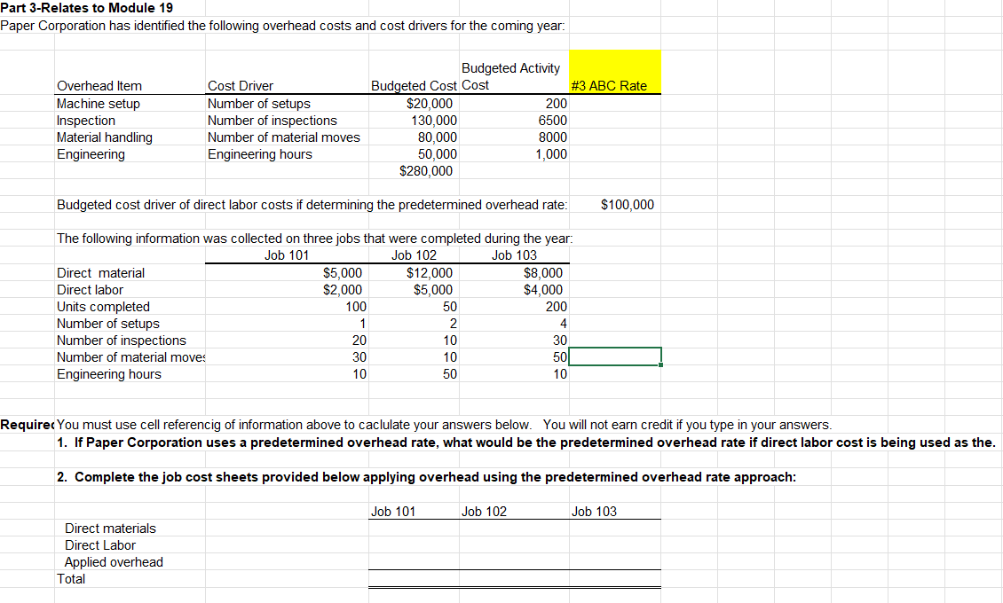 Part 3 - Relates to Module 1 9 Paper Corporation