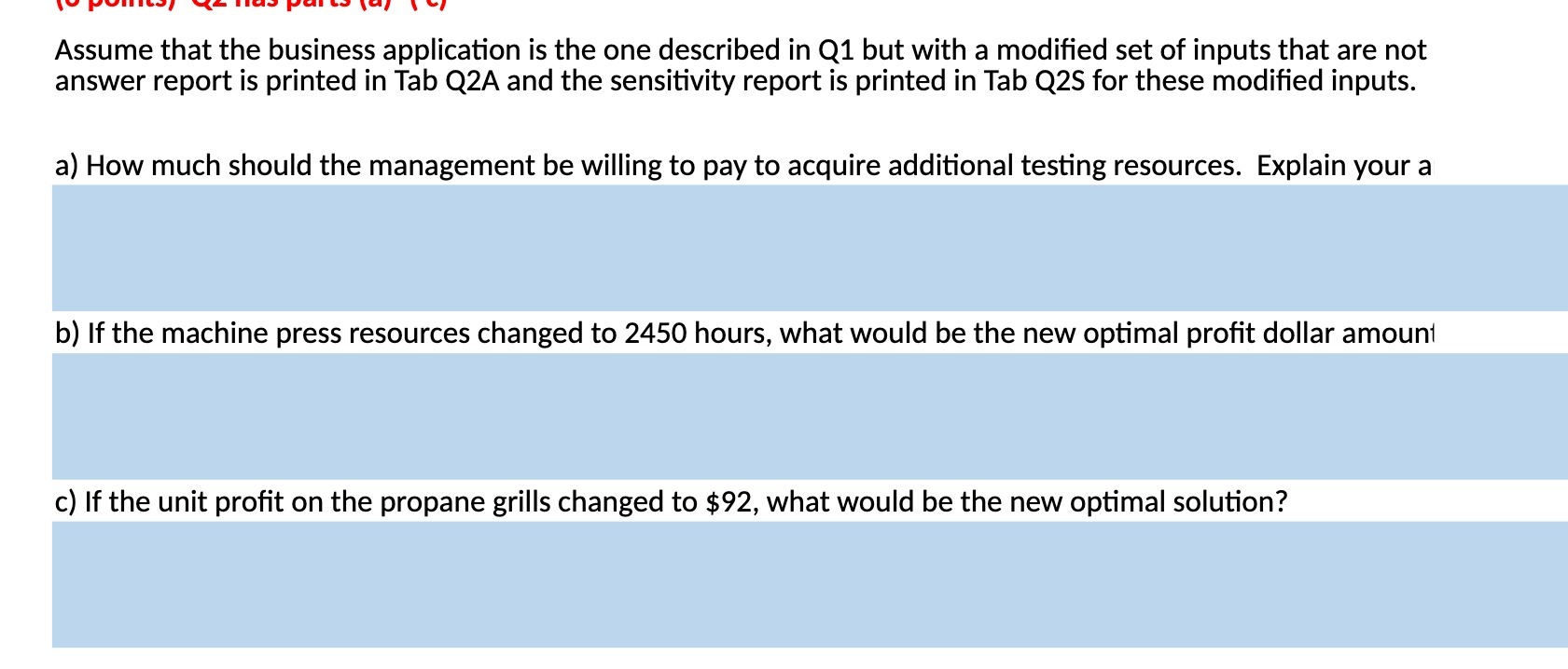 Assume that the business application is the one