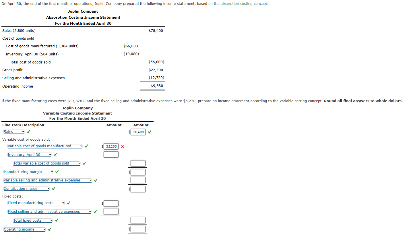 On April 3 0 , the end of the first month of